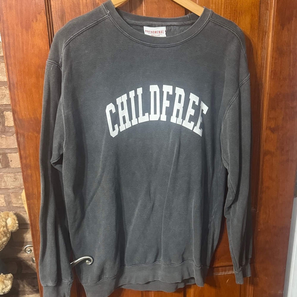 Childfree Gray Sweatshirt